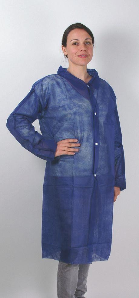 PP-Vlies Besuchermäntel, dunkelblau, blau, Größe M, Med-Comfort