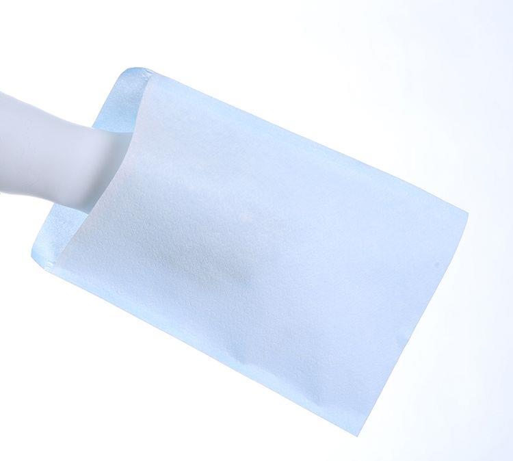 Einweg Waschhandschuh, weiß, blau, PE-Innenbeschichtung, Med-Comfort