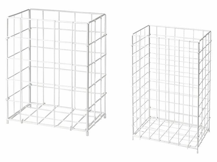 Draht, PVC Sammelkorb, weiß, 280 x 190 x 350 mm, 19 l