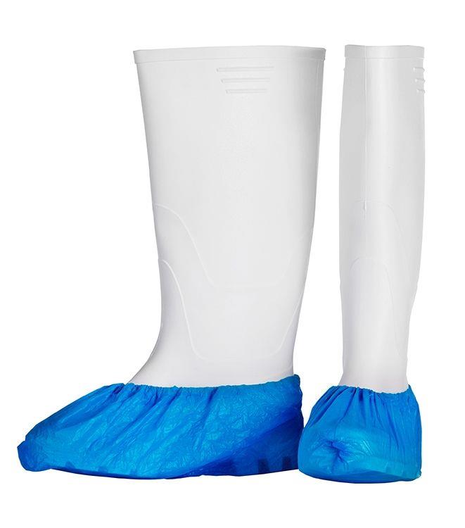 PE Einmal Überziehschuhe extra stark, 15 x 42 cm, blau, Polyethylen, Med-Comfort