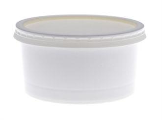 Einmal Zahnprothesenbecher mit Deckel, weiß, Füllmenge 270 ml