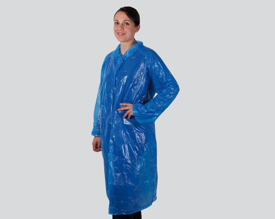 PE Einmalbesuchermäntel, blau, 115 x 150 cm, medium, Med-Comfort