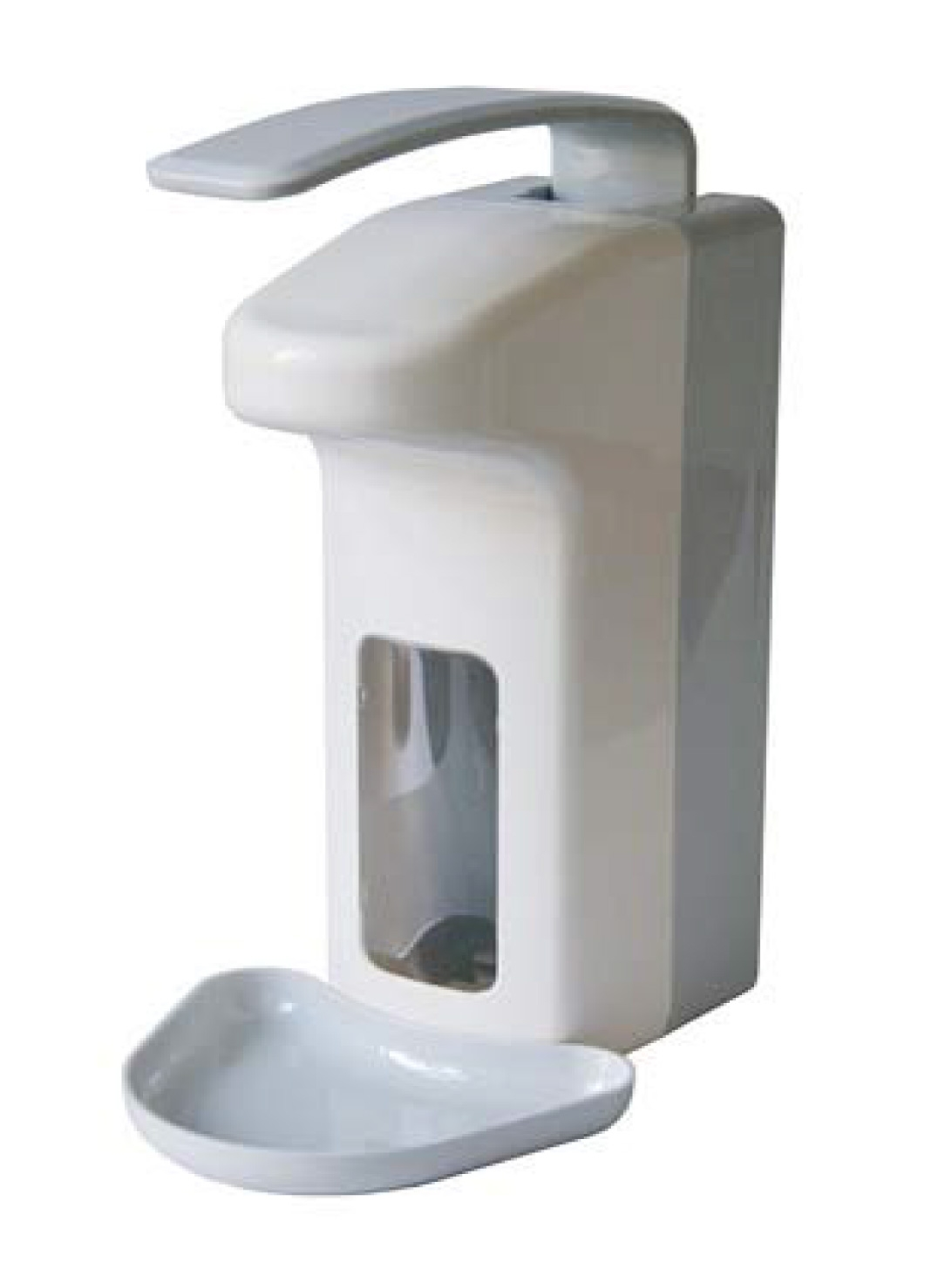 Wandspender für 1l flüssige Seifen und Desinfektionsmittel, Farbe weiß, grau, 320 x 120 x 230 mm