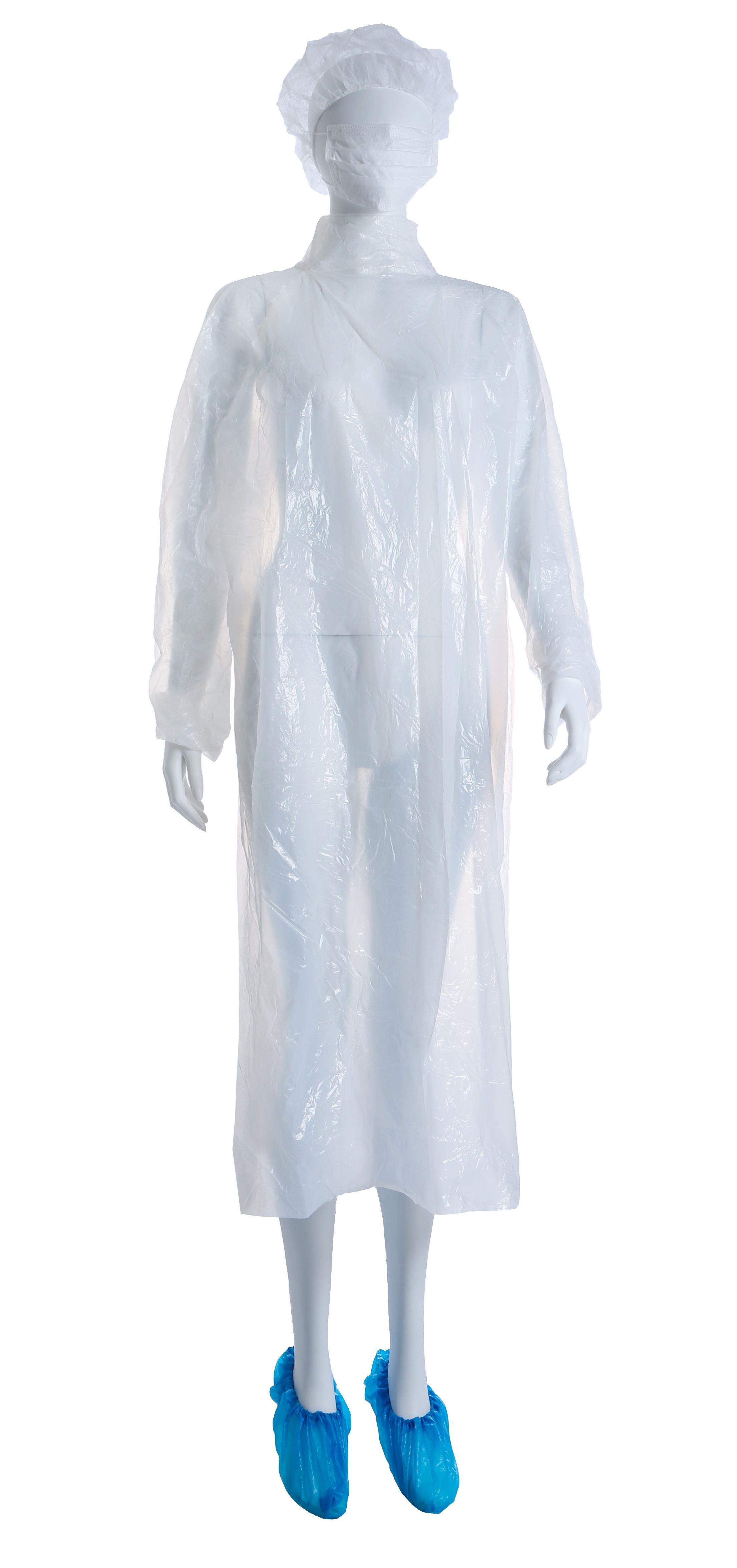 PE Einmalbesuchermäntel, weiß, 115 x 150 cm, medium, Med-Comfort