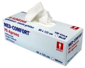 Einwegschürzen, weiß, 80 x 125 cm, Polyethylen, Med-Comfort