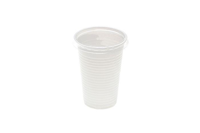 Deckel für Mundspülbecher 150, 180 und 200 ml, transparent, milchig, PET-Folie