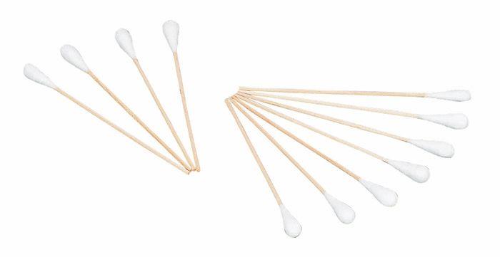 Einmal Holzstab Wattestäbchen, 150 mm, Naturholz, Baumwolle, Top-Comfort