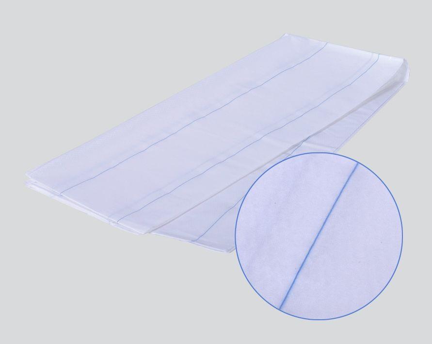 Tissue, PE Trageschutzlaken, weiß, blau, 75 x 175 cm