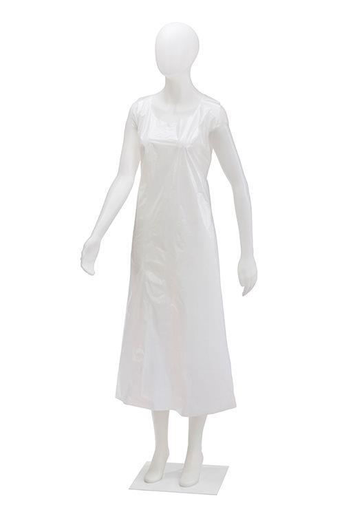 Einwegschürzen geblockt, weiß, glatte Oberfläche, 120 x 75 cm, Polyethylen, Med-Comfort