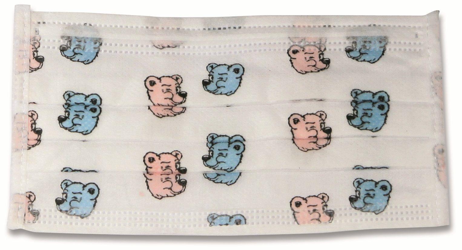 Medizinische Maske, fröhliches Bärchenmuster, HAPPY KIDS