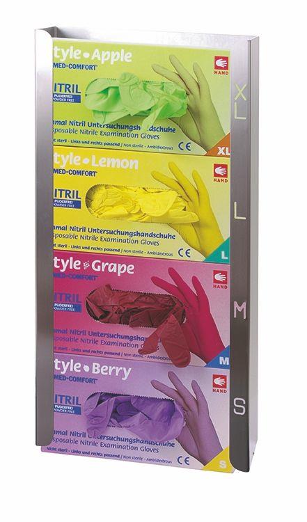 Einmalhandschuh Spender, Handschuh-Dispenserhalter, 260 x 515 x 98 mm, Edelstahl