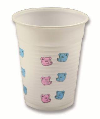 Kinder PP Mundspülbecher,180 ml, Bärenmotiv, Polypropylen