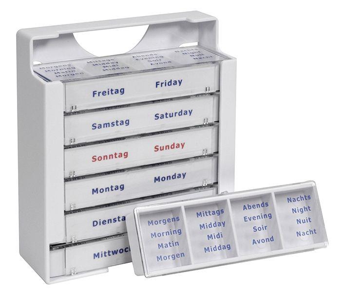 Tablettendispenser, 375 x 225 x 40 mm, weiß, Med-Comfort