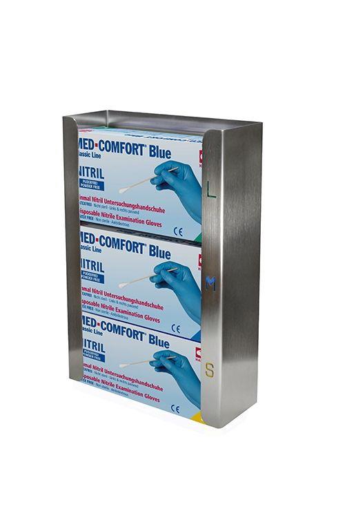 Einmalhandschuh Spender, Handschuh-Dispenserhalter, 255 x 393 x 95 mm, Edelstahl