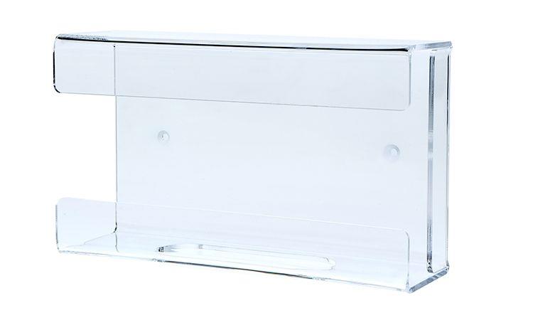 Einmalhandschuh Spender, Handschuh-Dispenserhalter, 215 x 120 x 60 mm, transparent, milchig, Acryl