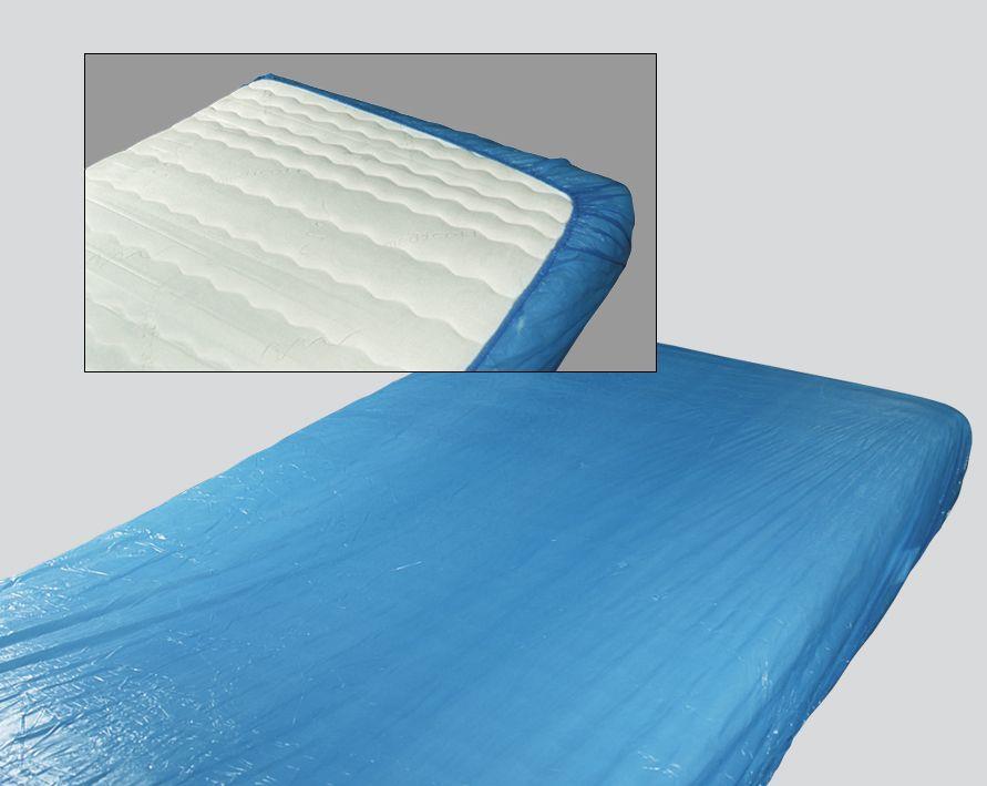PE Einmal Matratzenschoner, 210 x 90 x 20 cm, blau, Polyethylen, Med-Comfort