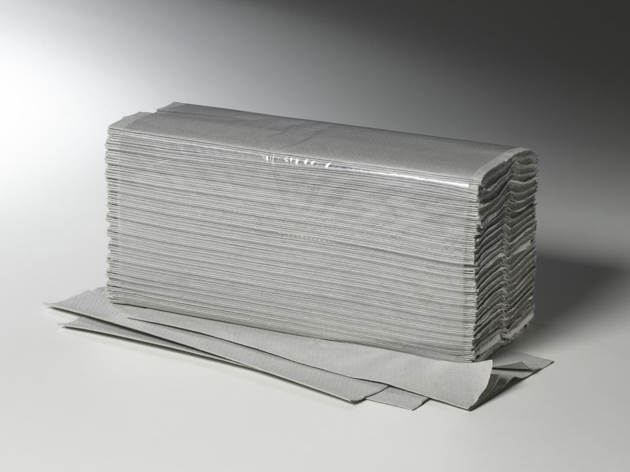 Falthandtücher, Farbe grau, 25 x 23 cm, Plus L