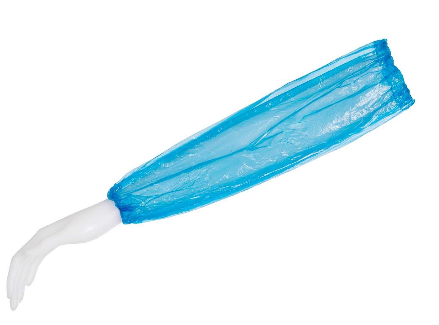 PE Ärmelschoner, 40 x 20 cm, Farbe blau, Polyethylen, Med-Comfort: dank beidseitigem Gummizug dauerhaft gut sitzender und schützender Ärmelschoner als farbige Schutzkleidung kaufen.