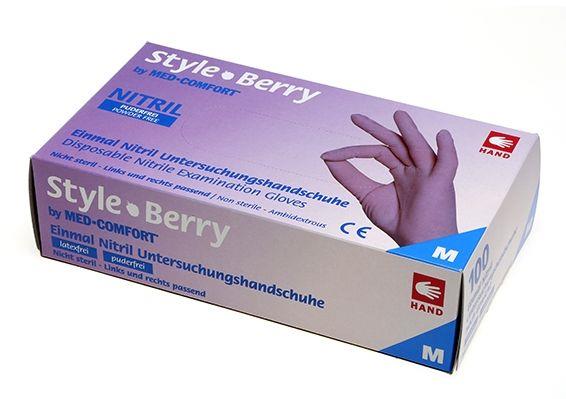 Nitrilhandschuhe, lila, Größe M, puderfrei, Style Berry by Med-Comfort