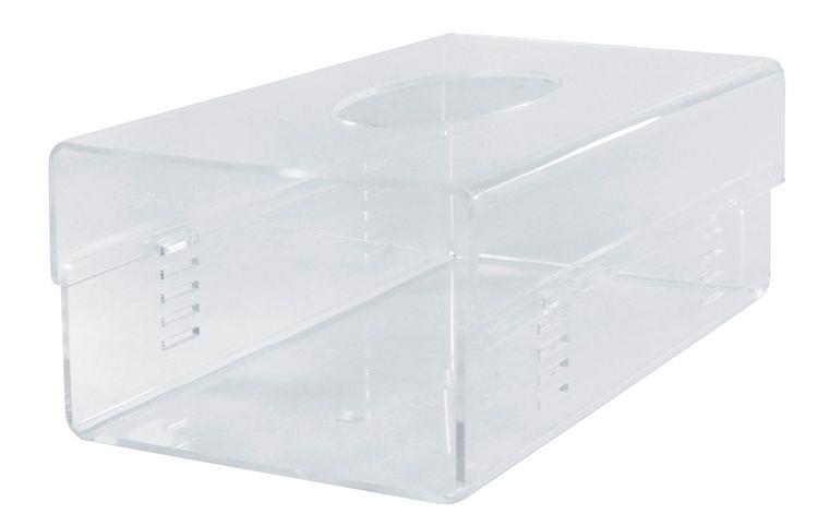 Einmalhandschuh Spender, Handschuh-Dispenserhalter, 250 x 135 x 55-90 mm, transparent, milchig, Acryl