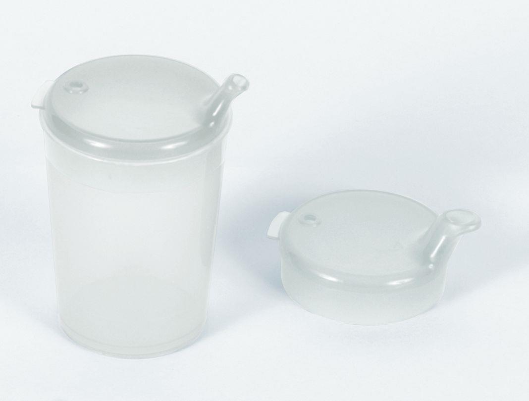 PP Schnabelbecher Oberteil und Unterteil SET, transparent, milchig, 50 x 250 ml