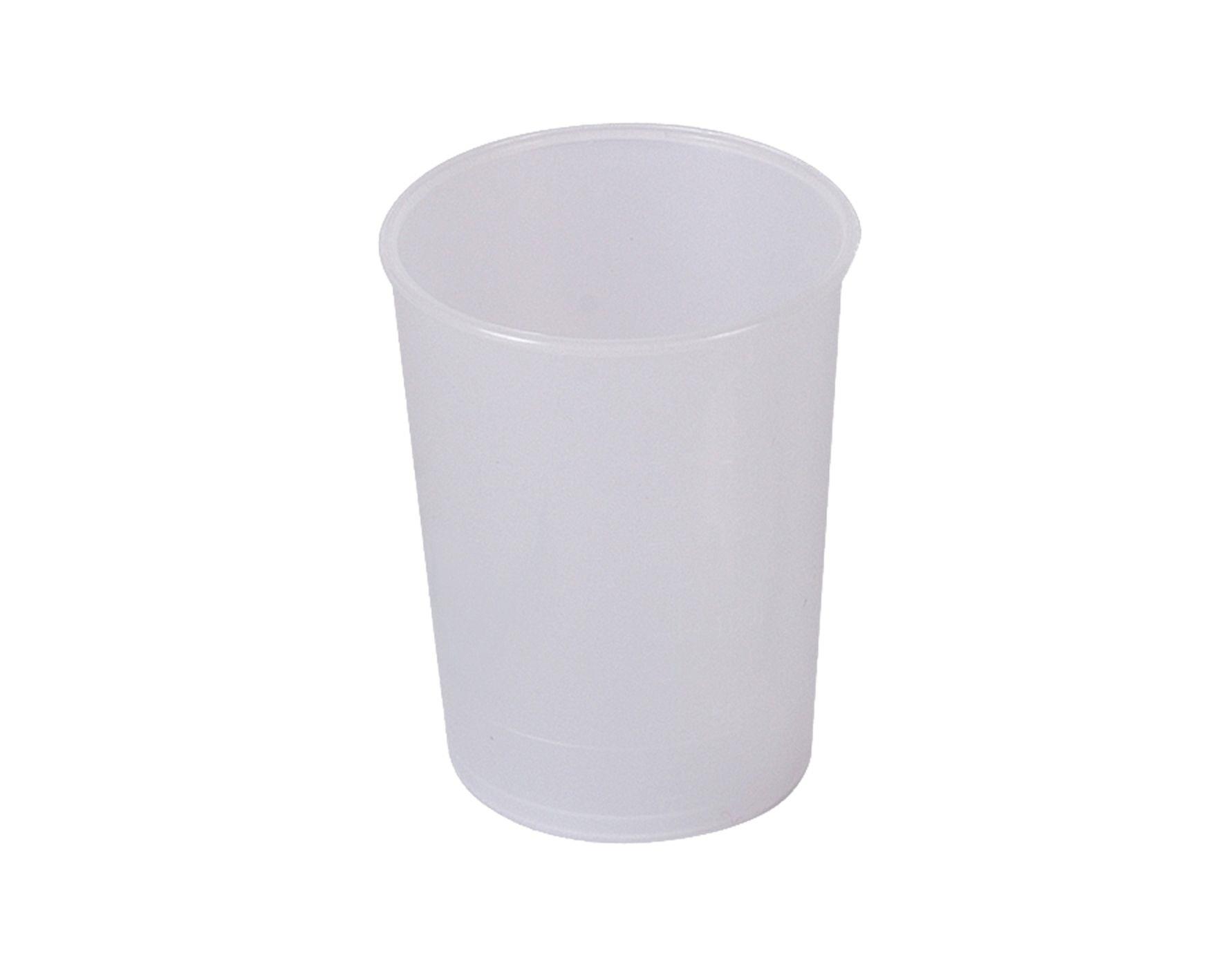 PP Schnabelbecher Unterteil, transparent, milchig, 250 ml