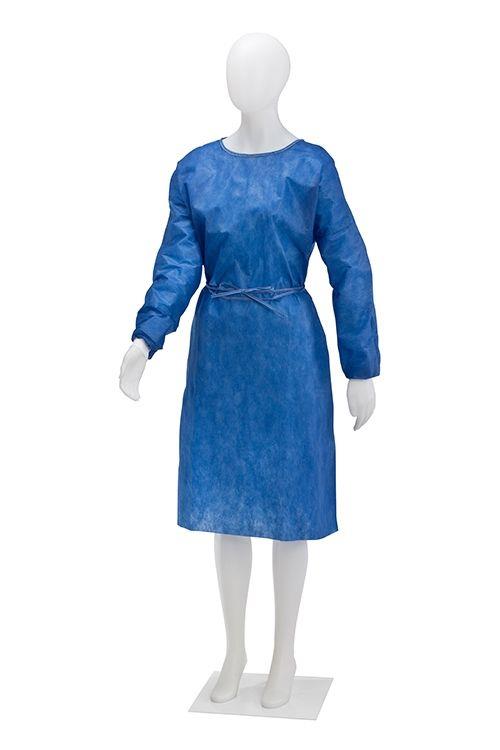 PP Einweg Besucherkittel, Größe L/XL, extragroß, Farbe blau, Vlies, Med-Comfort