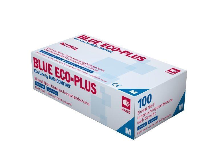 Nitrilhandschuhe, blau, Größe M, puderfrei, blue Eco-Plus