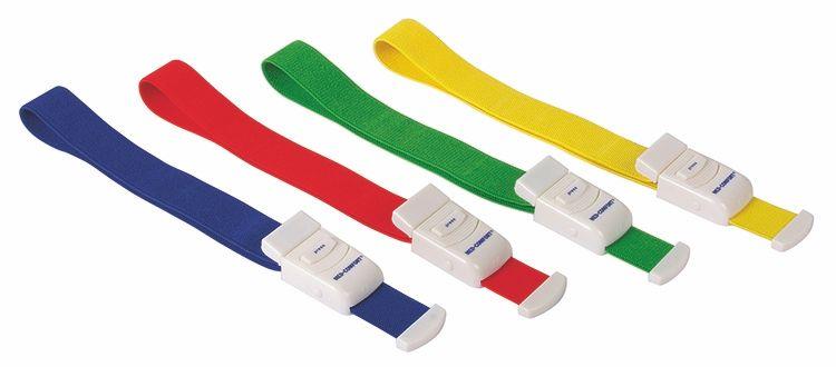 Venenstauer, Farbe blau, rot, grün, gelb, 2,5 x 45 cm, Med-Comfort: latexfreies Stauband aus Kunststoff zur besseren Tastbarkeit der Blutgefäße als medizinisches Hilfsmittel für den Patientenbedarf kaufen.